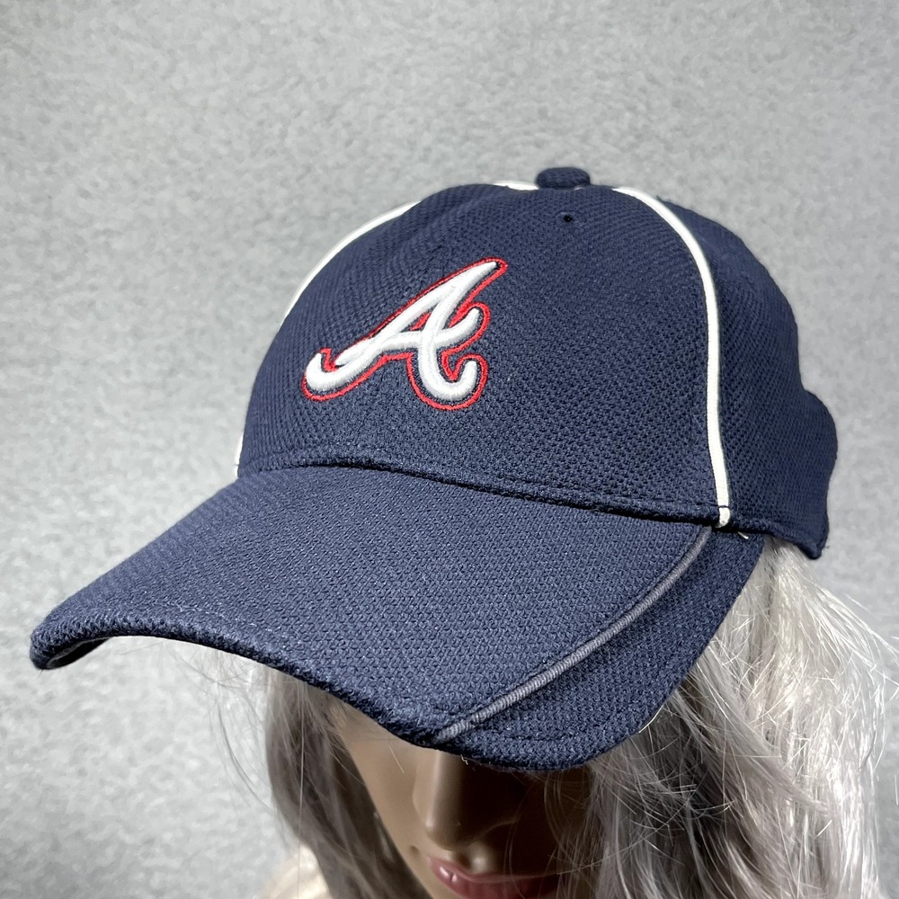 Atlanta Braves Hat New Era 39THIRTY Youth Blue MLB Baseball Fitted Cap OSFM